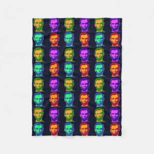 Cobertor De Velo Quatro Pop Art Abraham Lincolns