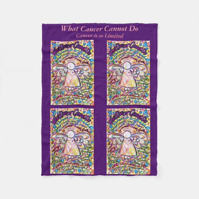 Cobertor De Velo Que Cancer Não Consegue Fazer Anjo Chemo Personali (Frente)