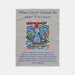 Cobertor De Velo Que Cancer Não Pode Fazer Anjo Chemo Personalizad