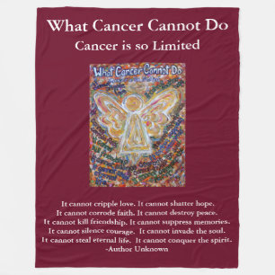 Cobertor De Velo Que Cancer Não Pode Fazer Anjo Chemo Personalizad