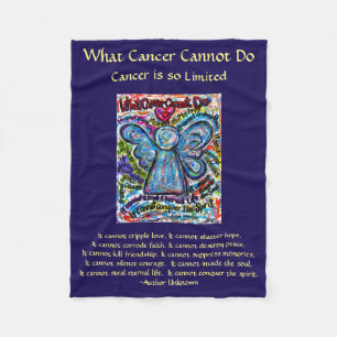 Cobertor De Velo Que Cancer Não Pode Fazer Anjo Chemo Personalizad
