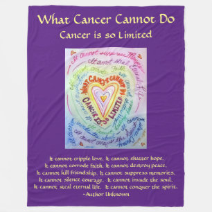 Cobertor De Velo Que Cancer Não Pode Fazer O Poem Heart Chemo Blan