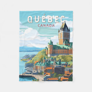 Cobertor De Velo Quebec Canada Viagem Art Vintage
