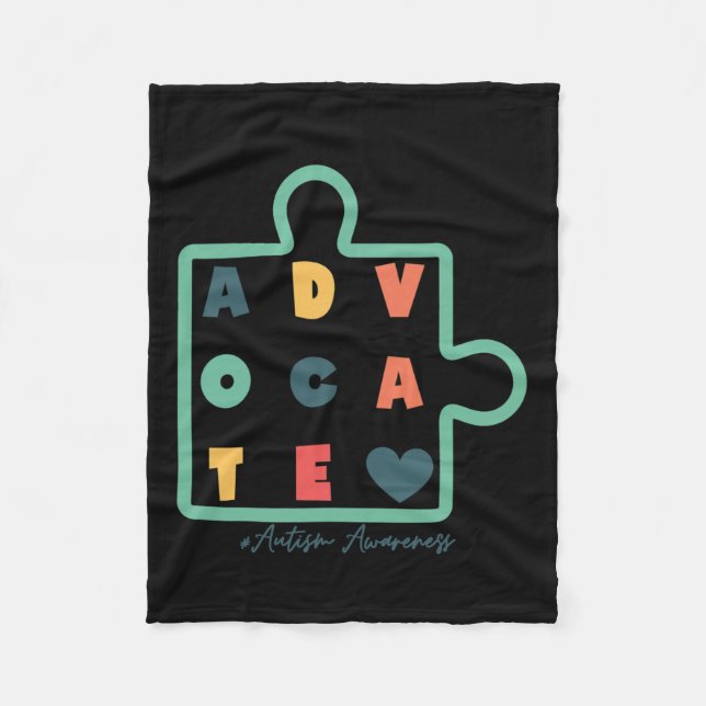 Cobertor De Velo Quebra-cabeça Advocate Autismo Sensibilização Supo (Frente)