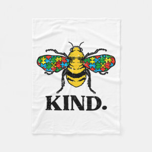 Cobertor De Velo Quebra-cabeça Bee Kind Fofo Consciência do Autismo