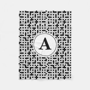 Cobertor De Velo Quebra-cabeça Monograma de Palavra Cruzada