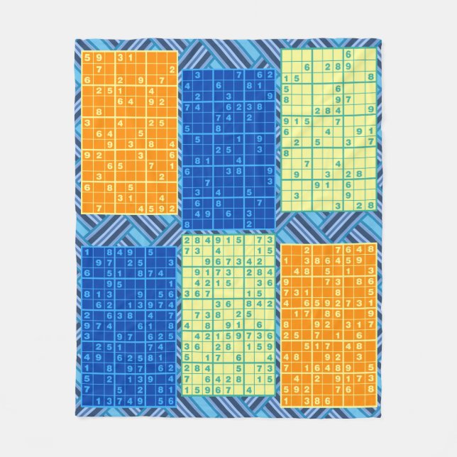 Cobertor De Velo Quebra-cabeça Sudoku (Frente)