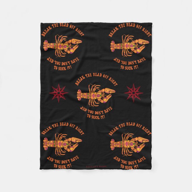 Cobertor De Velo Quebre A Cabeça De Lagosta (Frente)