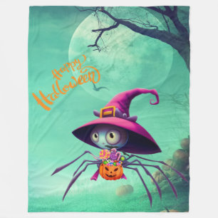 Cobertor De Velo Queda/outono/aranha/bruxa/halloween