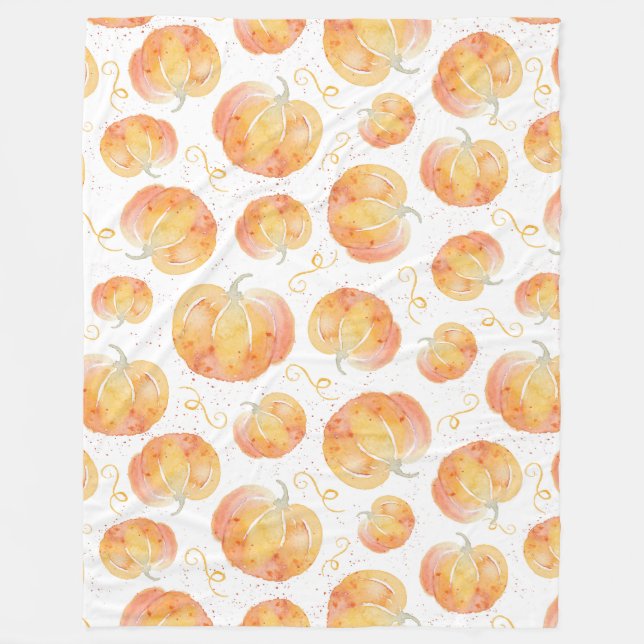 Cobertor De Velo Queda Pumpkin Sherpa Blanket (Frente)