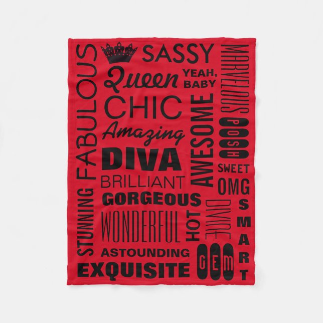 Cobertor De Velo Queen Fleece Blanket (Frente)