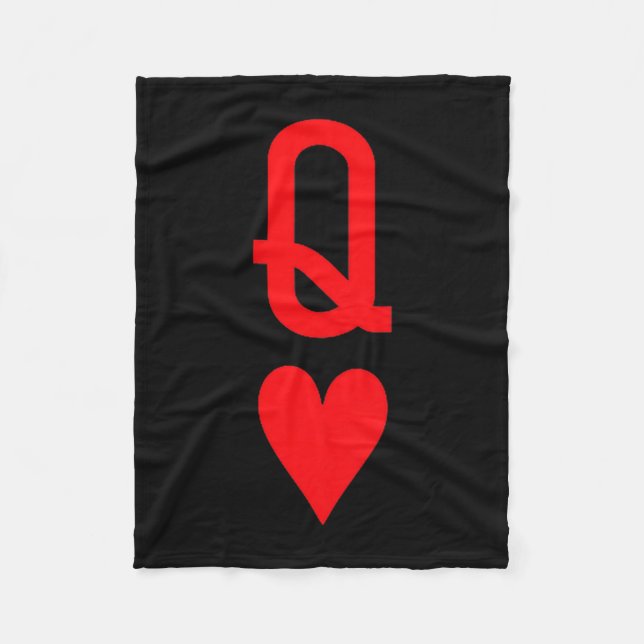 Cobertor De Velo Queen Of Hearts King Of Heart Couple Matching Wome (Frente)