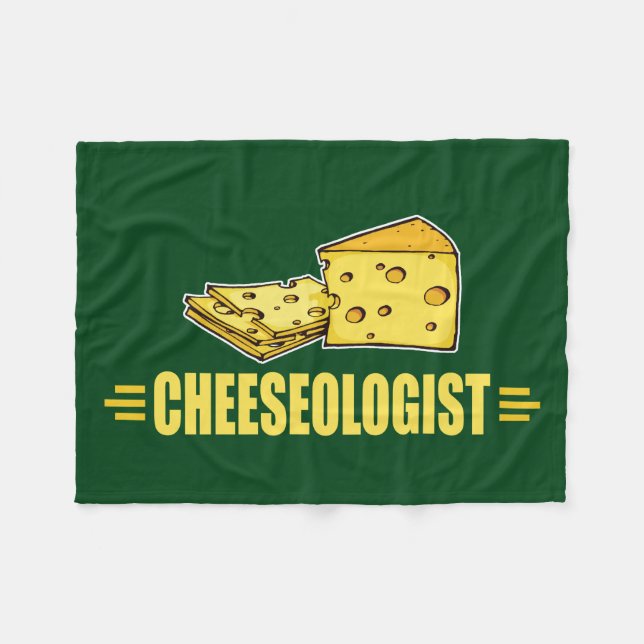 Cobertor De Velo Queijo Engraçado Cheeseologista Cheesehead (Frente (Horizontal))