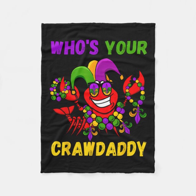 Cobertor De Velo Quem é o seu Crawdaddy Crawfish Jester Miçanga Eng (Frente)