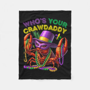 Cobertor De Velo Quem é o seu Crawdaddy Lagostim Bobo Contas Piada