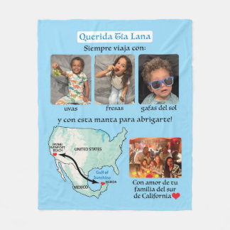 Cobertor De Velo Querida Tia Lana Fleece Blanket