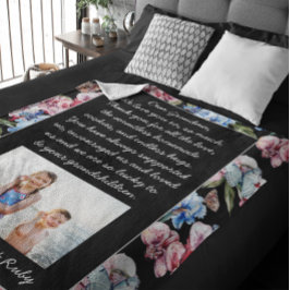 Cobertor De Velo Querida Vovó | Foto & Carta Personalizada