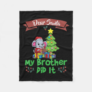 Cobertor De Velo Querido Papai Noel Meu Irmão Fez Isso Irmãos Natal