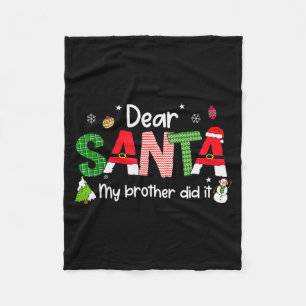 Cobertor De Velo Querido Papai Noel Meu Irmão Fez Isso Pijamas De N