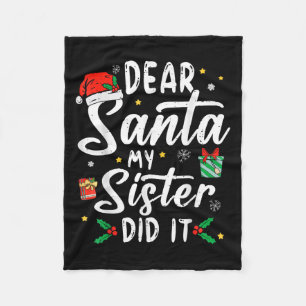 Cobertor De Velo Querido Papai Noel Minha Irmã Fez Isso Garotas Cri
