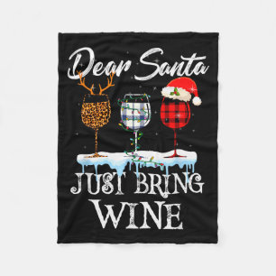 Cobertor De Velo Querido Papai Noel Traga Apenas Vinho Pijama De Na