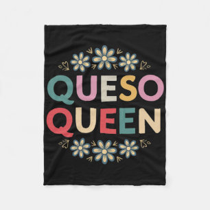 Cobertor De Velo Queso Queen Floral Funny Cinco De Mayo Funny Mexic