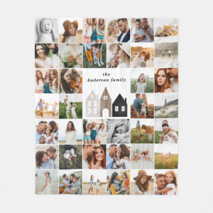 Cobertor De Velo Quiristmas elegante de multifoto moderna do escând