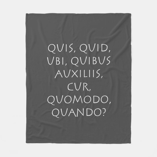 Cobertor De Velo Quis Quid Ubi Quibus Auxiliis Cur Quomodo Quando (Frente)