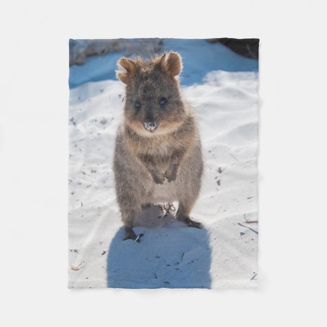 Cobertor De Velo Quokka na Praia da Austrália (Frente)