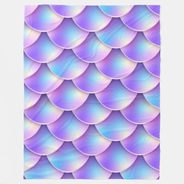 Cobertor De Velo rabo de sereia púrpura (Frente)