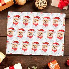 Cobertor De Velo Raça de Cão Pomerânia Estrelas de Natal