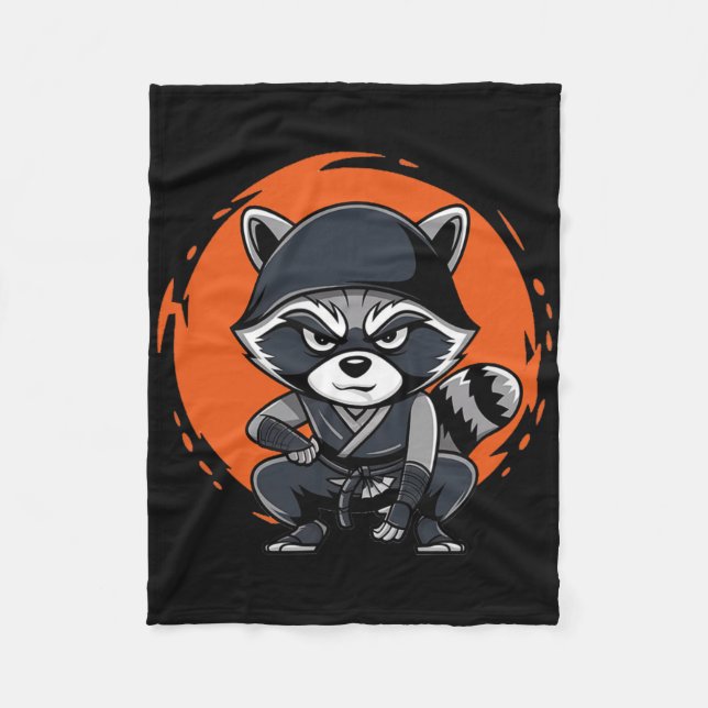 Cobertor De Velo Raccoon Funny Karate Design Costume (Frente)