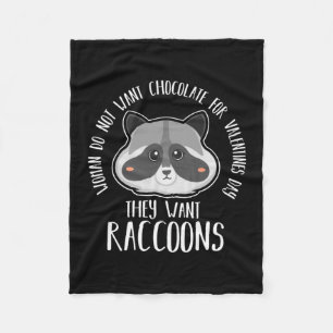 Cobertor De Velo Raccoon Lover Raccoon Para Dia de os namorados