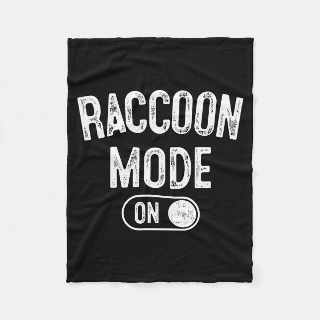 Cobertor De Velo Raccoon Mode On Costume Funny Trash Panda Gift Ani (Frente)