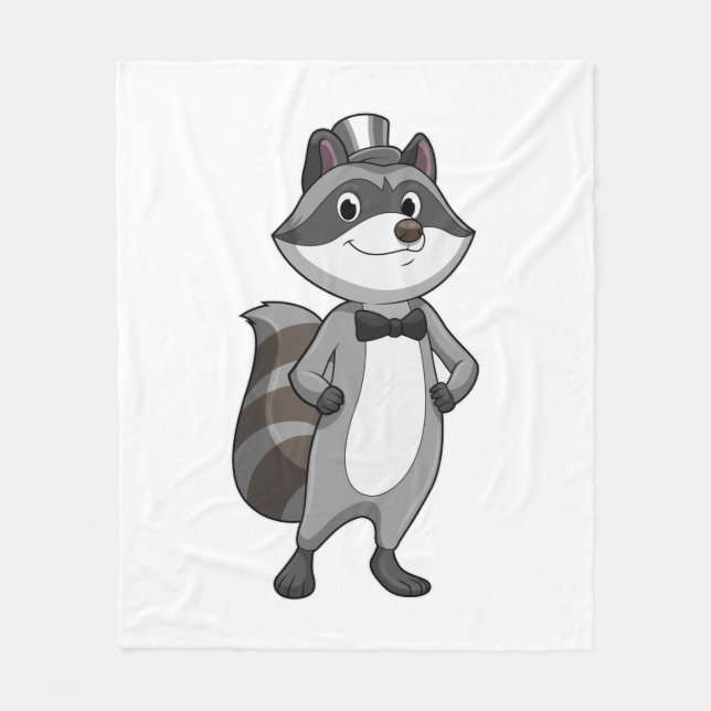 Cobertor De Velo Racoon como Groom com Tie (Frente)