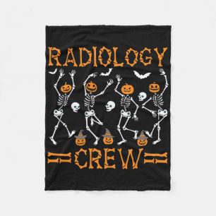 Cobertor De Velo Radiologia Tripulante Dançando Esqueleto Pumpkin E