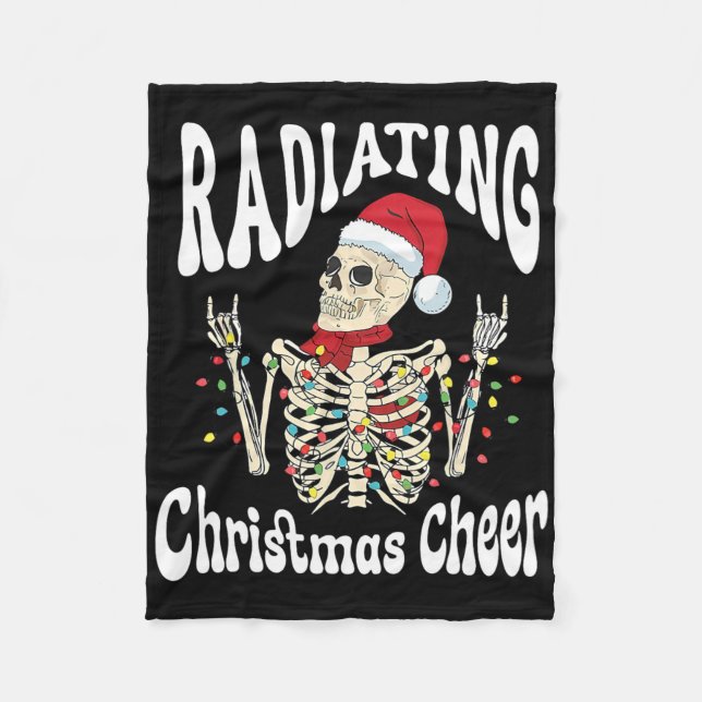 Cobertor De Velo Radiology Radiating Christmas Cheer X-ray Rad Tech (Frente)