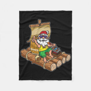 Cobertor De Velo Rafting Papai Noel Festa de Natal em Julho Para Mi