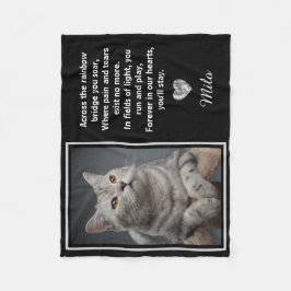 Cobertor De Velo Rainbow Bridge Silver Pet Cat Dog Memorial
