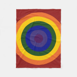 Cobertor De Velo Rainbow Bullseye Pattern