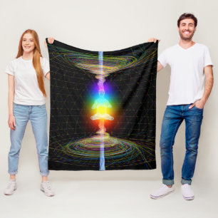 Cobertor De Velo Rainbow Chakras Energy Field Black
