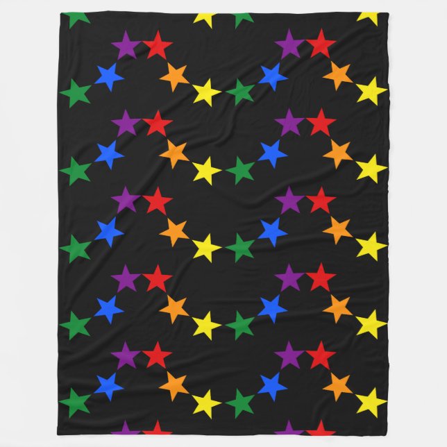 Cobertor De Velo RAINBOW FLAG STARS II + suas ideias (Frente)