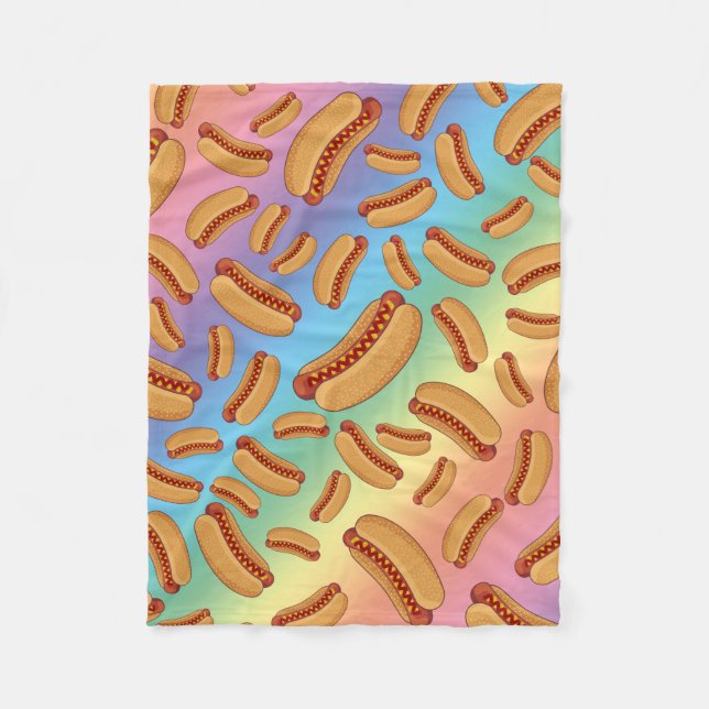 Cobertor De Velo Rainbow hotdogs (Frente)