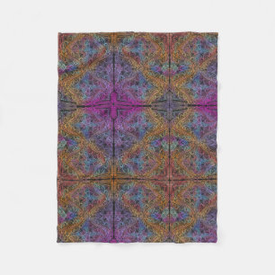 Cobertor De Velo Rainbow Kaleidoscope Mandala