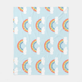 Cobertor De Velo Rainbow Kids Magical Patterno