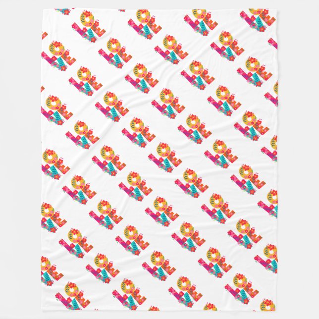 Cobertor De Velo Rainbow Love (Frente)