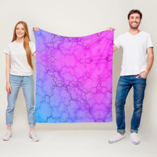 Cobertor De Velo Rainbow Marbled Heart