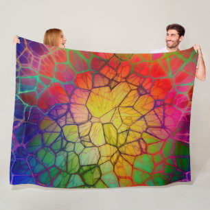 Cobertor De Velo Rainbow Mosaico - Vista de Vidro Estreito