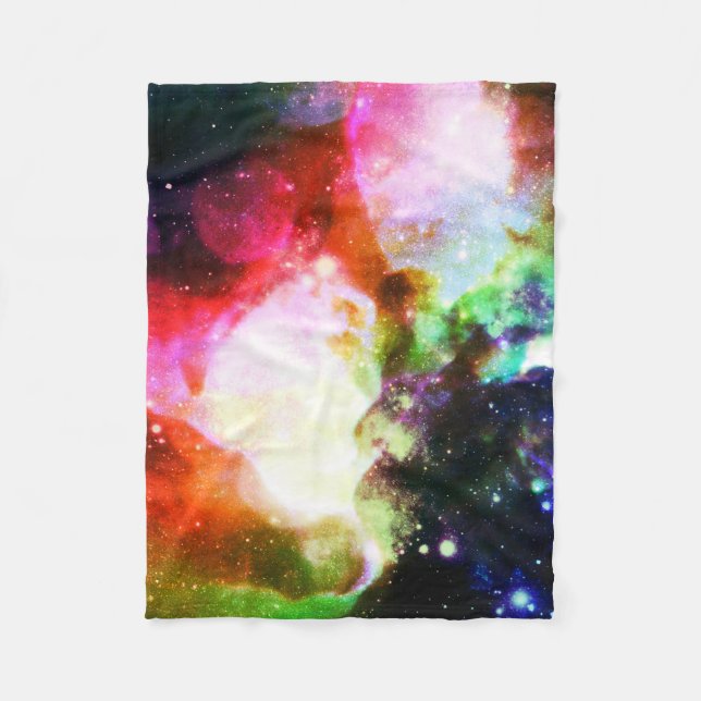 Cobertor De Velo Rainbow Nebula Galaxy (Frente)