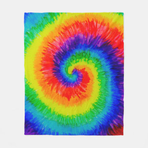 Cobertor De Velo Rainbow Tie-Dye Swirl